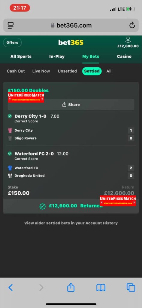 correct score matches