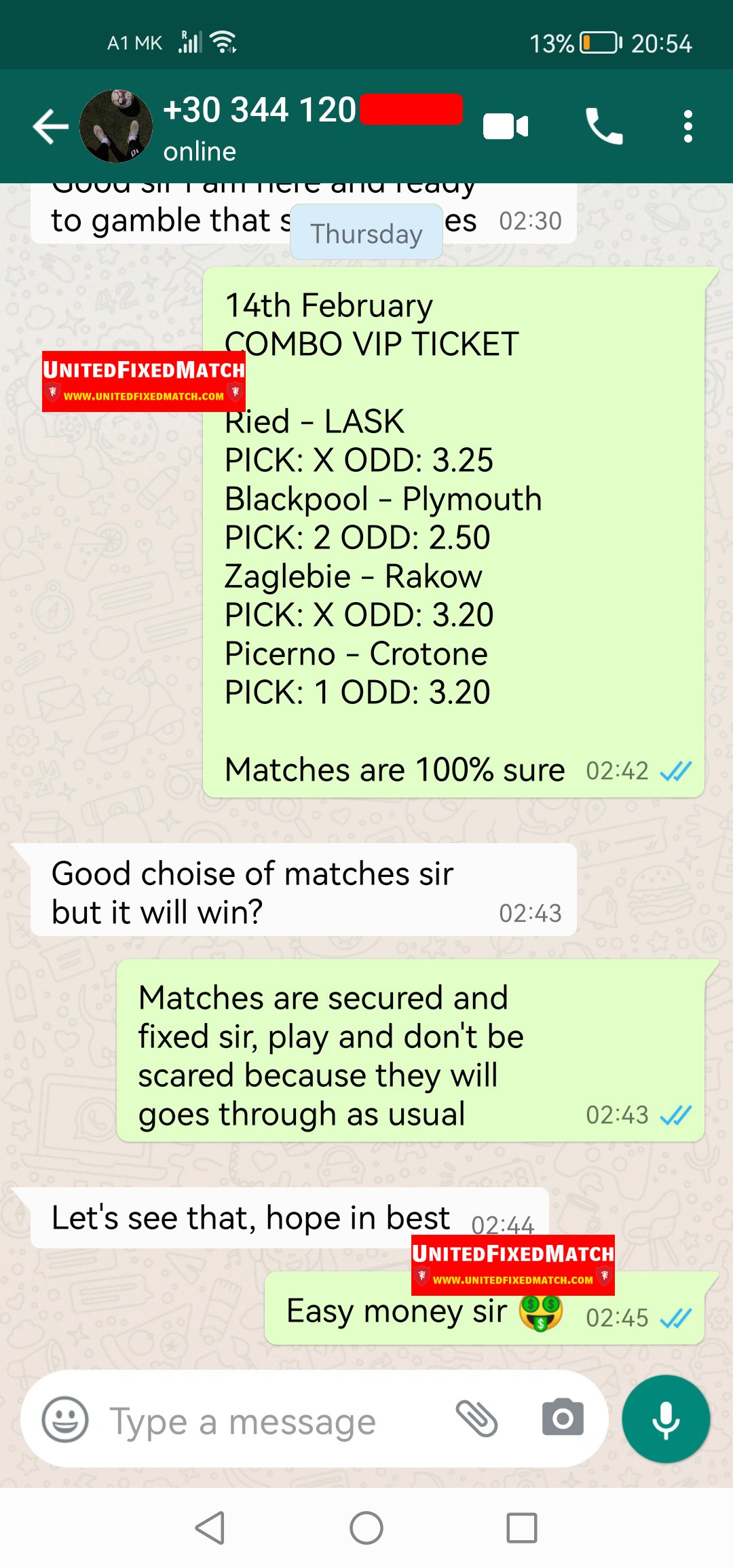 master fixed matches